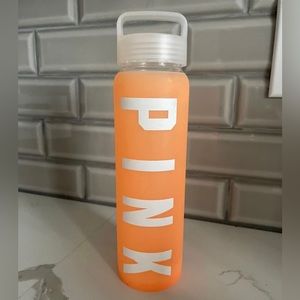 VS PINK glass water bottle silicone sleeve 20 oz